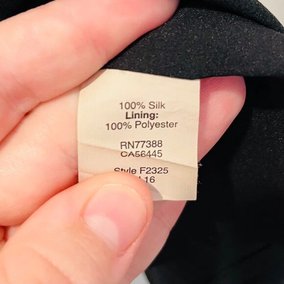 Madewell Look Out Bow Black 100% Silk Mini Dress size XS - Picture 5 of 5